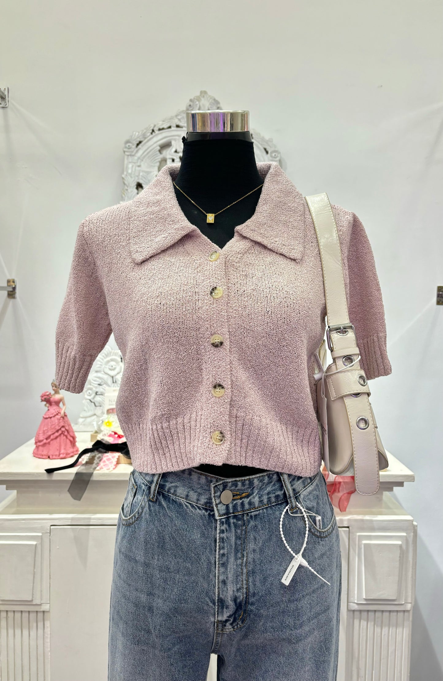 Cute Pink knitted top