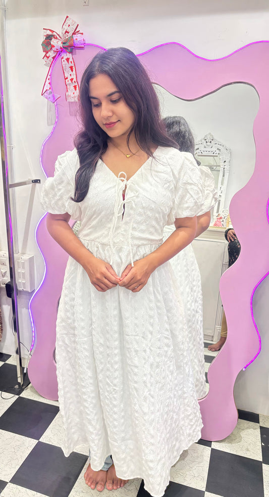 Cute white tie dress🤍