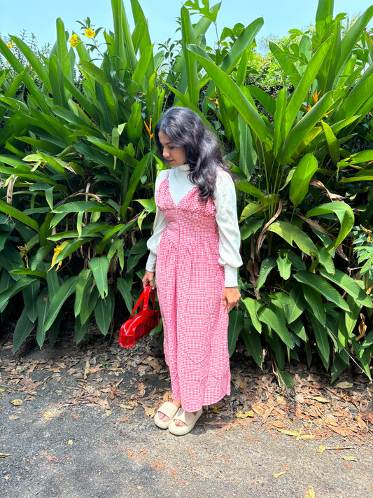 Cute red white summer dress🍓