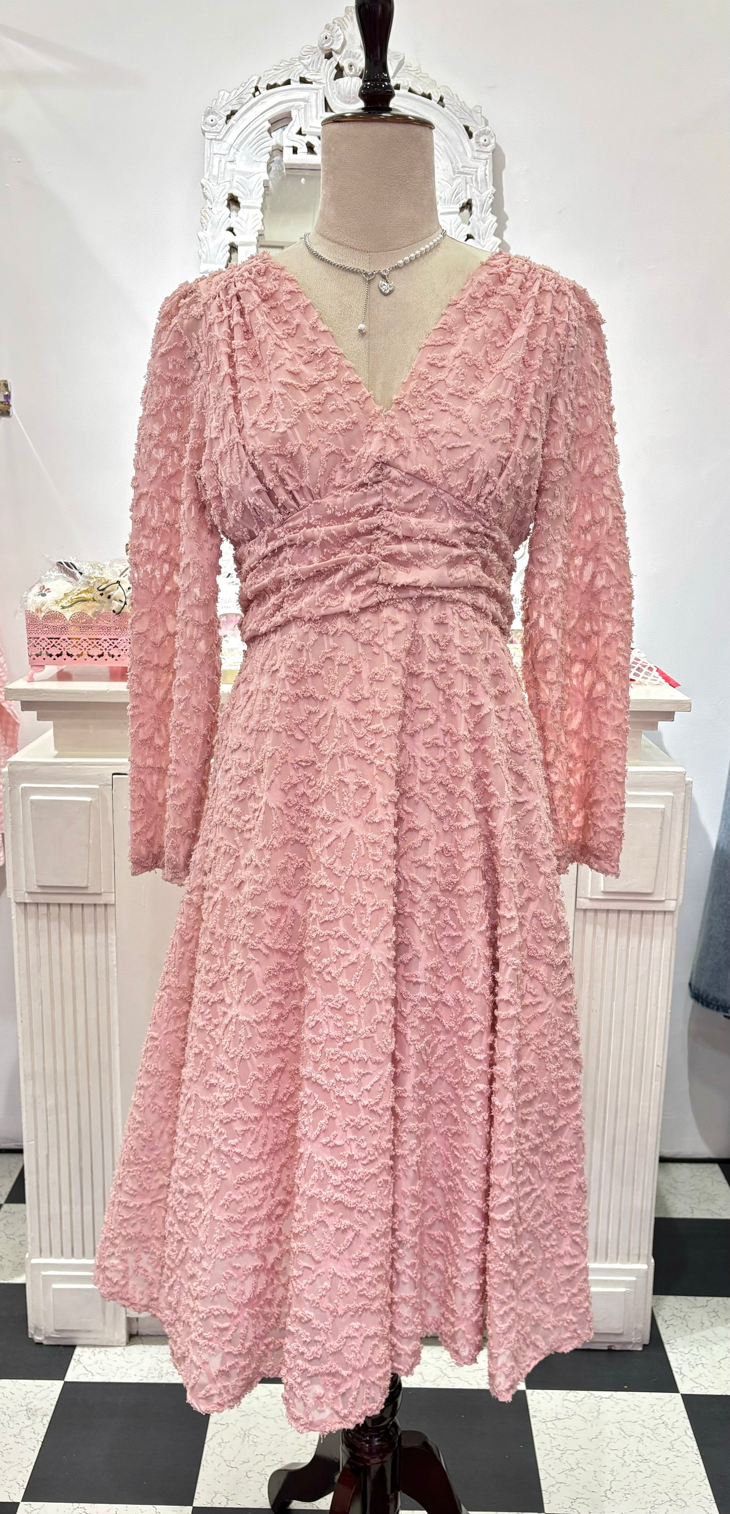Cute pink frill dress