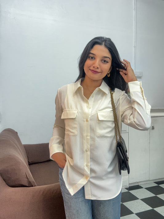 Pretty korean white shirt