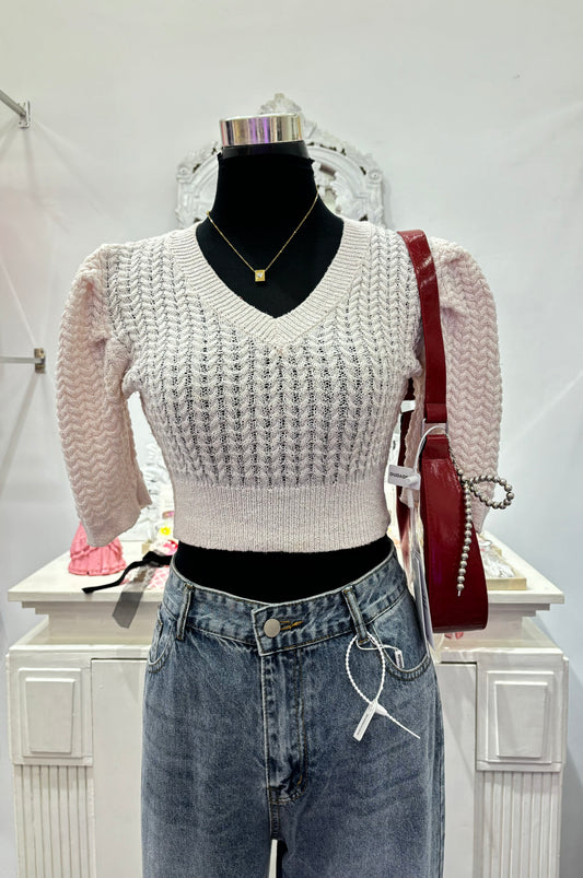 Knitted crop top