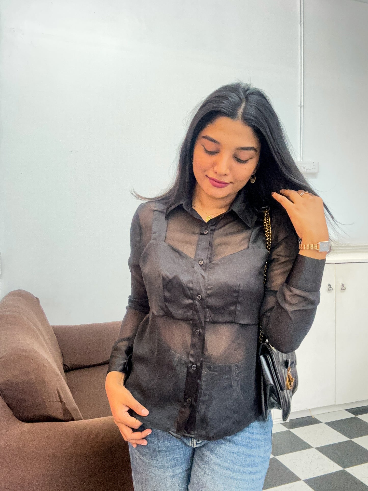 Pretty Korean black shirt
