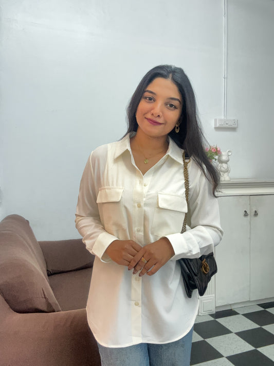 Pretty korean white shirt