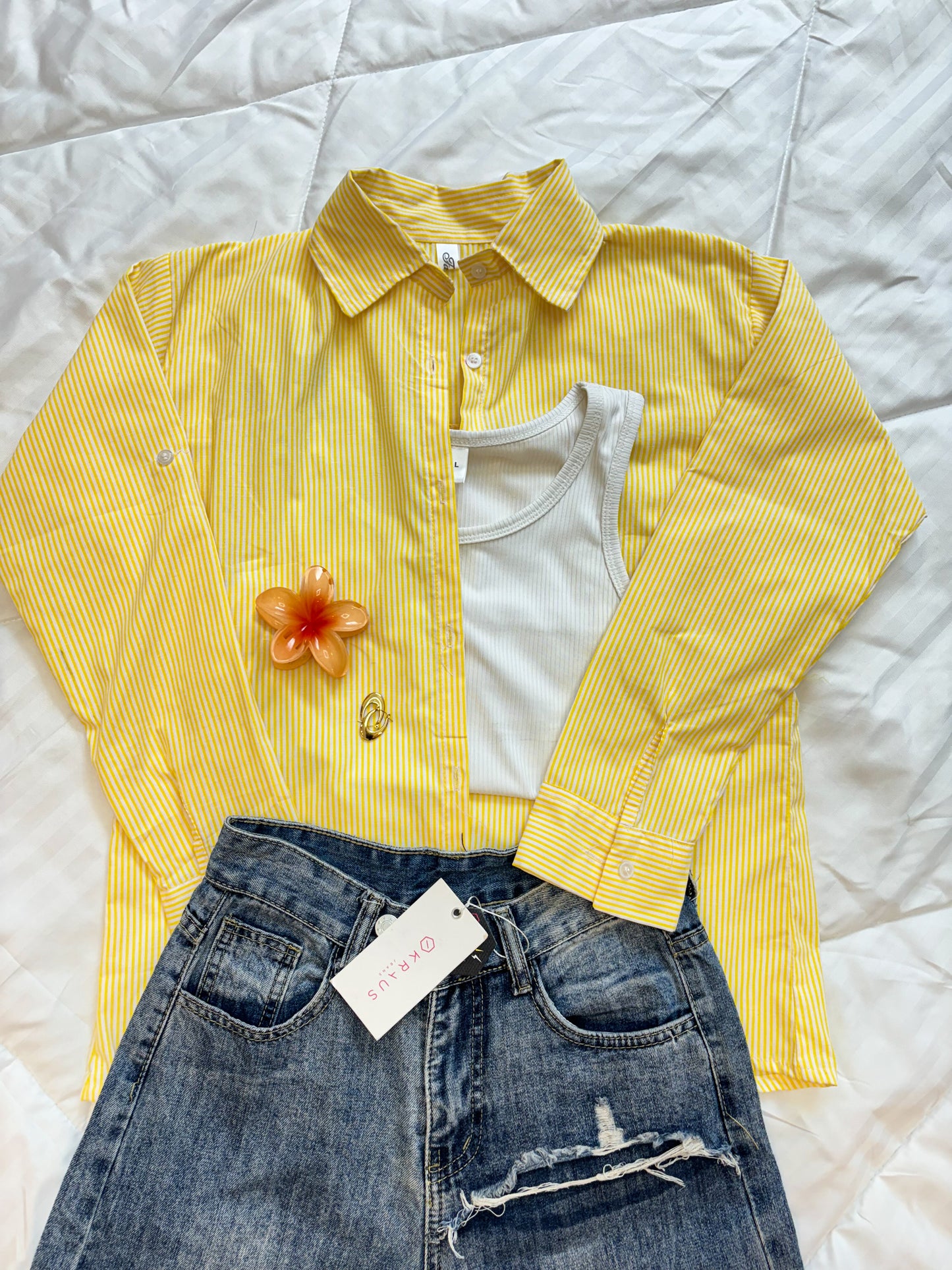 Yellow striped shirt