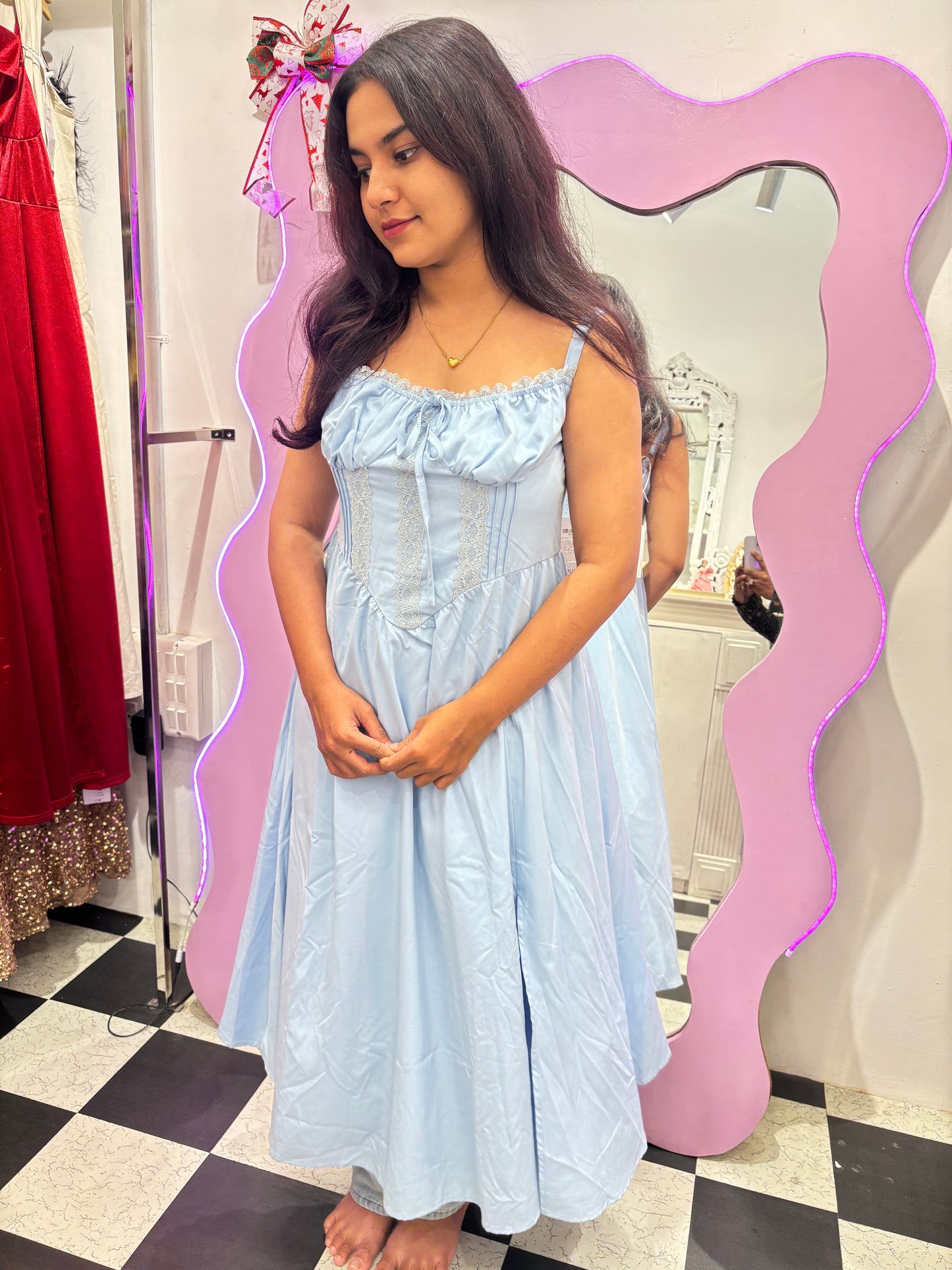 Sky blue corset dress💝