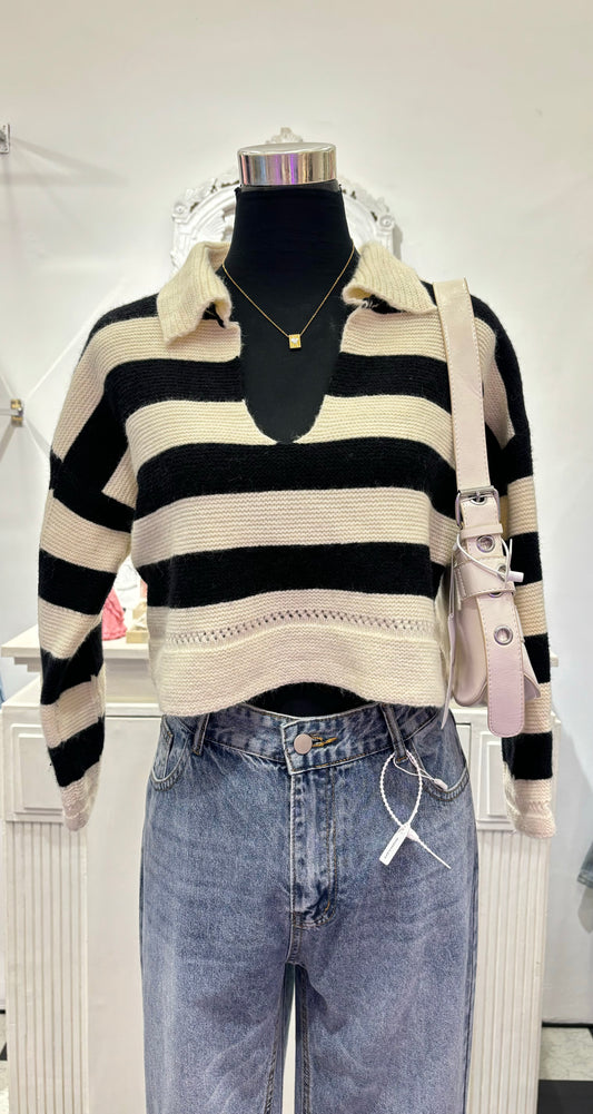 Black and white cardigan