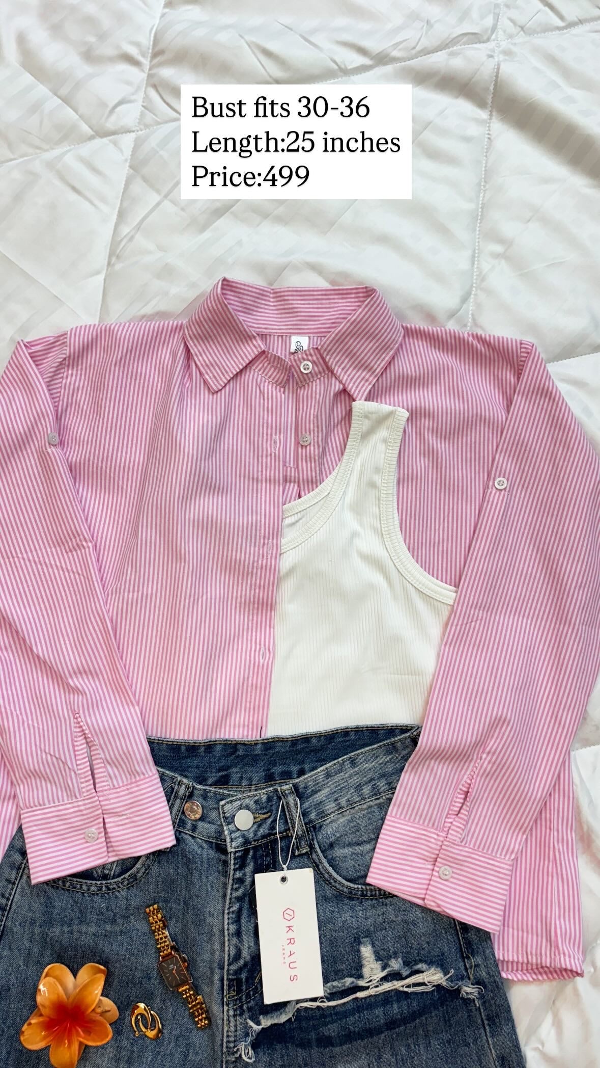 Pink striped shirt